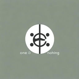 Design a logo for 'One & Nothing' that incorporates themes of science and inner peace, along with the yin-yang symbol