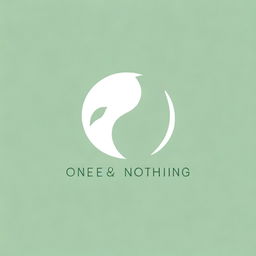 Design a logo for 'One & Nothing' that incorporates themes of science and inner peace, along with the yin-yang symbol