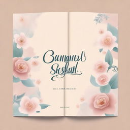 Create a book page design featuring the phrase 'Cinta buakanlah sebuah kesalahan' in elegant, flowing script