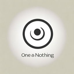 Create a logo for 'One & Nothing' that blends themes of science and meditation, incorporating the yin-yang symbol