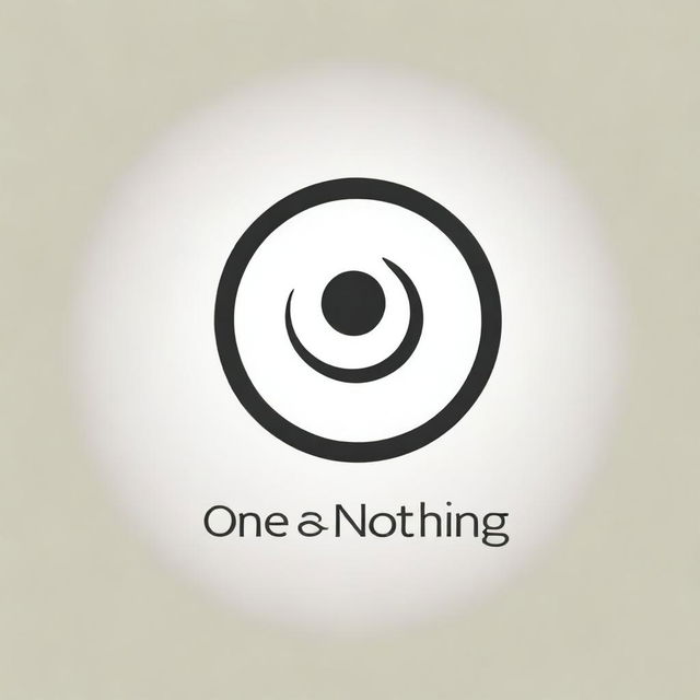 Create a logo for 'One & Nothing' that blends themes of science and meditation, incorporating the yin-yang symbol