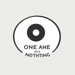 Create a logo for 'One & Nothing' that blends themes of science and meditation, incorporating the yin-yang symbol