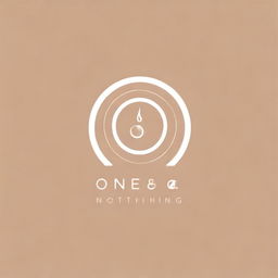 Design a logo for 'One & Nothing' with a focus on science and meditation, featuring a large '1' and vortex elements