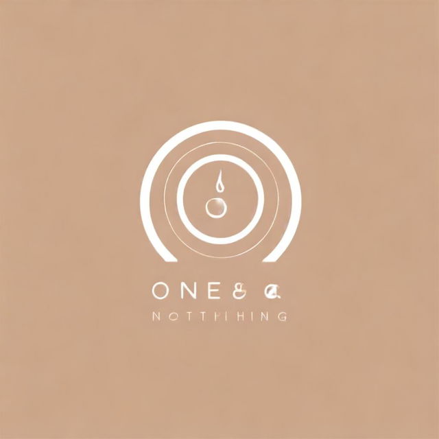 Design a logo for 'One & Nothing' with a focus on science and meditation, featuring a large '1' and vortex elements