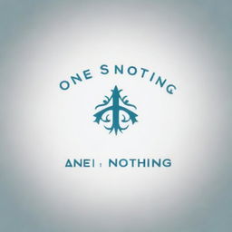 Design a logo for 'One & Nothing' with a focus on science and meditation, featuring a large '1' and vortex elements