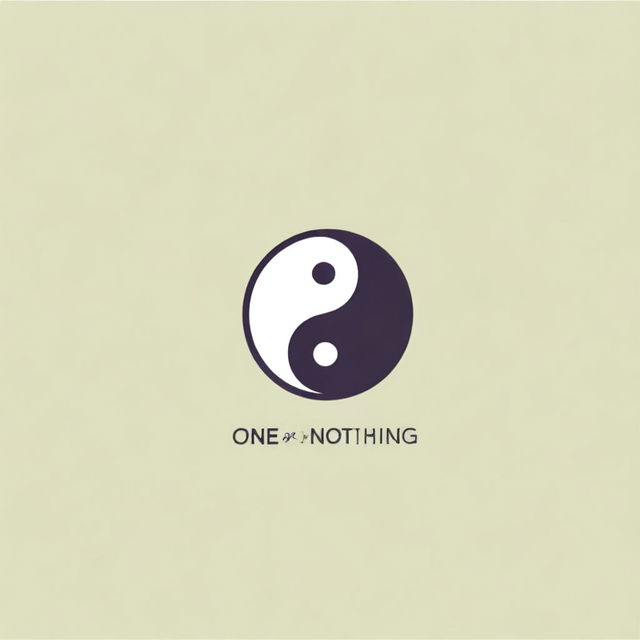 Create a logo for 'One & Nothing' that blends themes of science and meditation, incorporating the yin-yang symbol and the number '1'