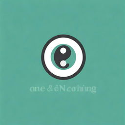 Create a logo for 'One & Nothing' that blends themes of science and meditation, incorporating the yin-yang symbol and the number '1'