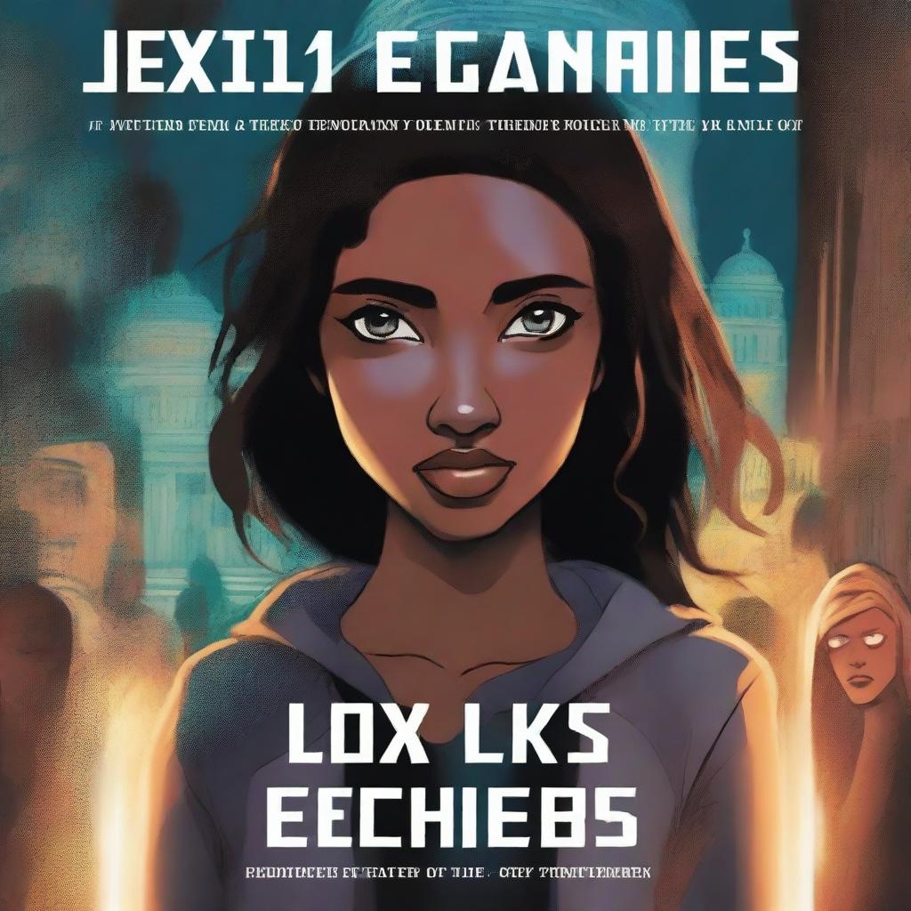 A dark book cover titled 'Lexis Echoes of Empowerment - The Time Twisted Triumph'