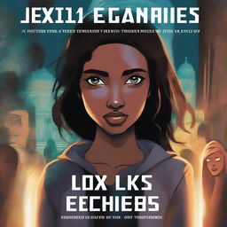 A dark book cover titled 'Lexis Echoes of Empowerment - The Time Twisted Triumph'