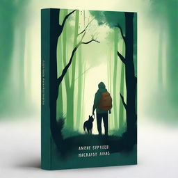 Create a captivating book cover featuring an adventurous scene with a mysterious forest and a brave protagonist