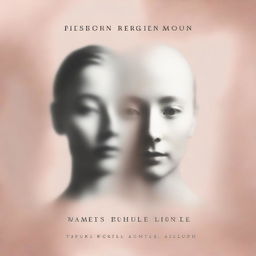 A mystery book cover featuring two blurred faces of the same feminine person that blend together almost completely, creating a surreal and enigmatic effect