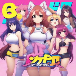 In the center of the screen, in big, bold letters, it reads 'TOP 5 H FURRY GAMES,' surrounded by a cast of super cute and sexy anime-style furry girls, all posing seductively to grab your attention