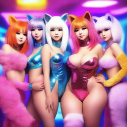 Surrounded by a cast of furry girls, all super cute and sexy, posing seductively to grab attention