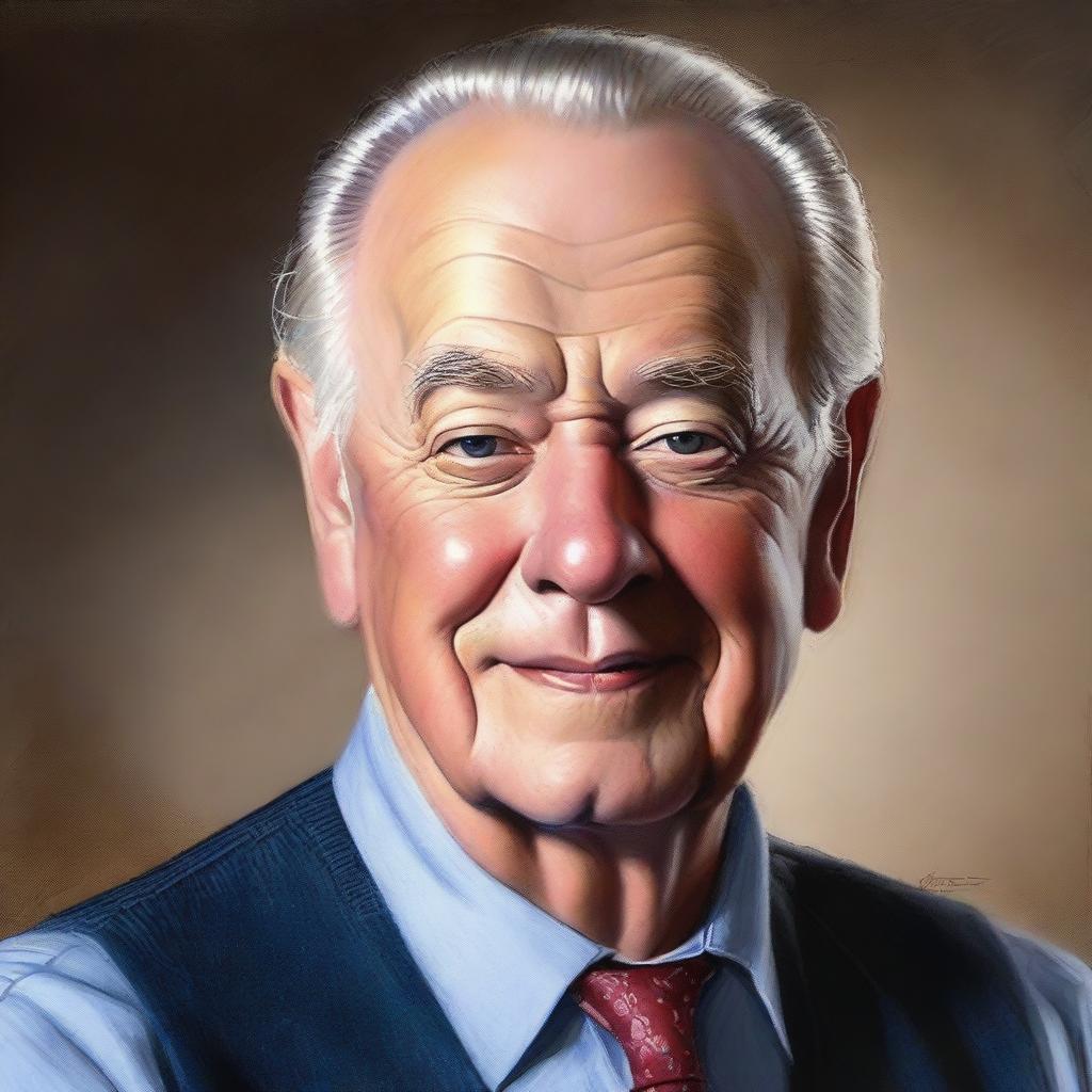 Create a detailed portrait of Raymond Osborne, capturing his essence with a realistic and professional style