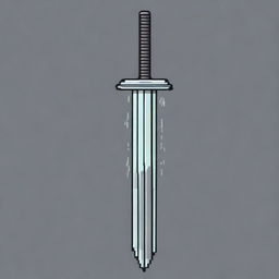 A detailed image of a wind sword designed in pixel art style