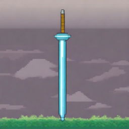 A detailed image of a wind sword designed in pixel art style