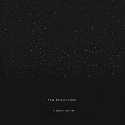 A black book cover featuring a minimalist design with stars scattered across the background