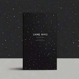 A black book cover featuring a minimalist design with stars scattered across the background