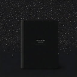 A black book cover featuring a minimalist design with stars scattered across the background