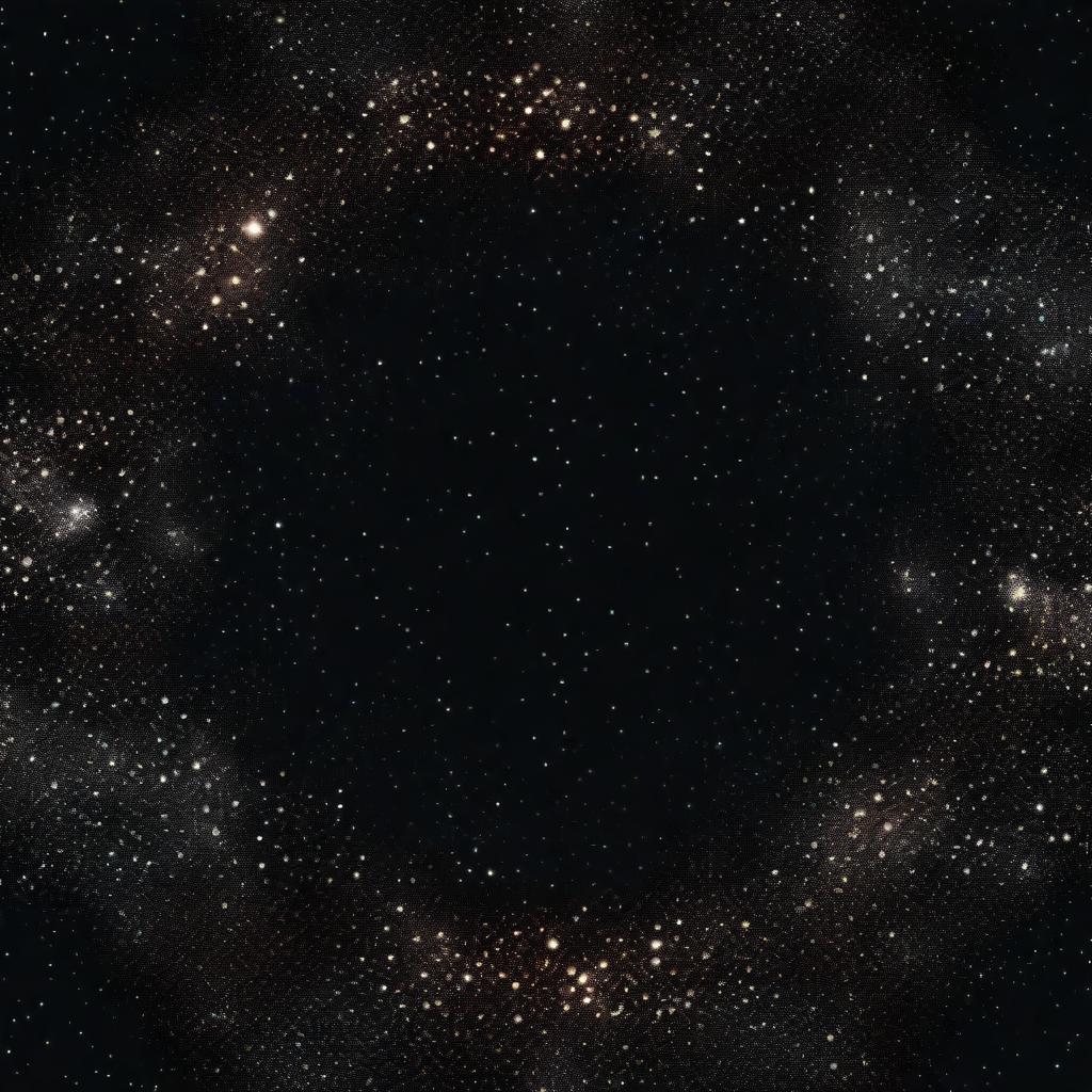 A mesmerizing image of stars on a black background, gradually disappearing towards the center of the picture, creating a sense of depth and mystery