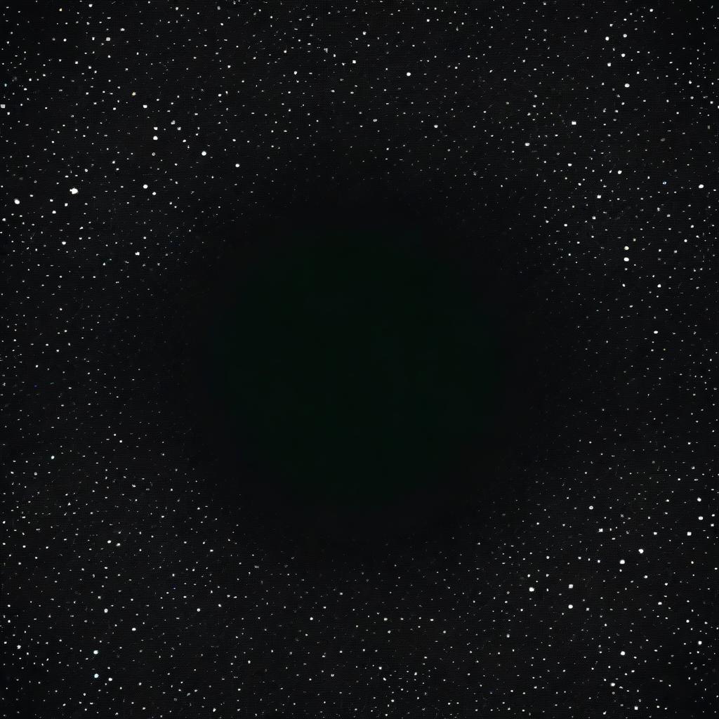 A black background with stars around the edges that gradually disappear towards the center