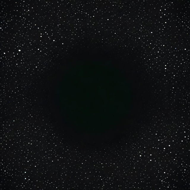 A black background with stars around the edges that gradually disappear towards the center