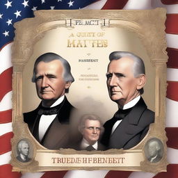 A detailed and elegant book cover titled 'A Big Book Of All Of The USA Presidents'