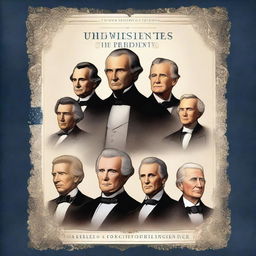 A detailed and elegant book cover titled 'A Big Book Of All Of The USA Presidents'