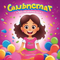 Create a children's ebook cover for the book titled 'Laurinha e suas Delícias Cantantes'