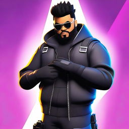 Create an image of The Weeknd as a tactical Fortnite character