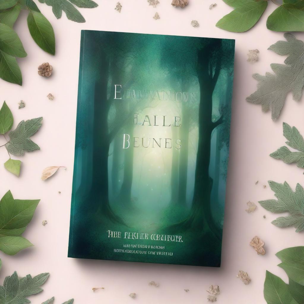 A beautifully designed book cover featuring an enchanting forest with a mystical aura