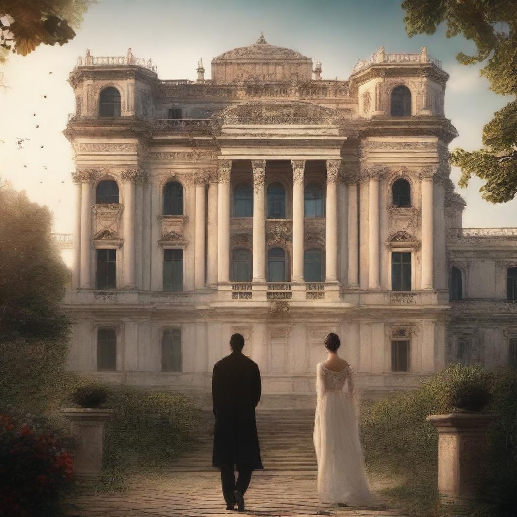 A man and woman who initially hate each other in a big house that looks like a palace