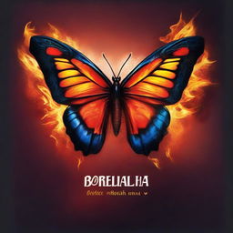 Create a book cover with the title 'Borboleta em Chamas'