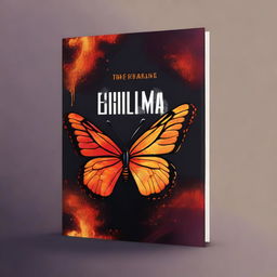 Create a book cover with the title 'Borboleta em Chamas'