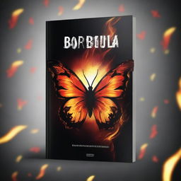 Create a book cover with the title 'Borboleta em Chamas'