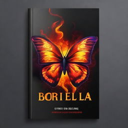 Create a book cover with the title 'Borboleta em Chamas'