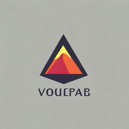 A sleek and modern logo design featuring a volcano