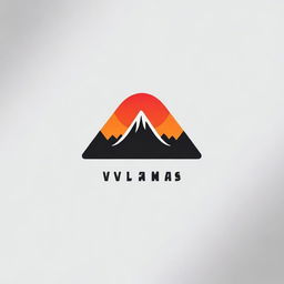 A sleek and modern logo design featuring a volcano