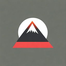 A sleek and modern logo design featuring a volcano