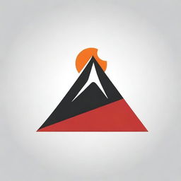 A sleek and modern logo design featuring a volcano