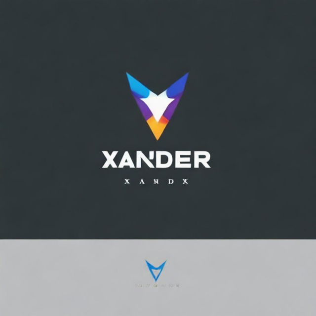 Create an image featuring a logo with the text 'XANDER'