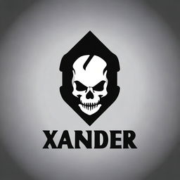 Create an image featuring a logo with the text 'XANDER' and elements that represent killers