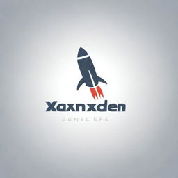 Create an image featuring a logo with the text 'XANDER' and a rocket