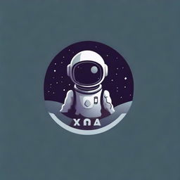 Create an image featuring a logo with the text 'XANDER' and elements of a moon and an astronaut