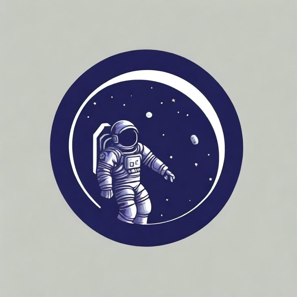 Create an image featuring a logo with the text 'XANDER' and elements of a moon and an astronaut