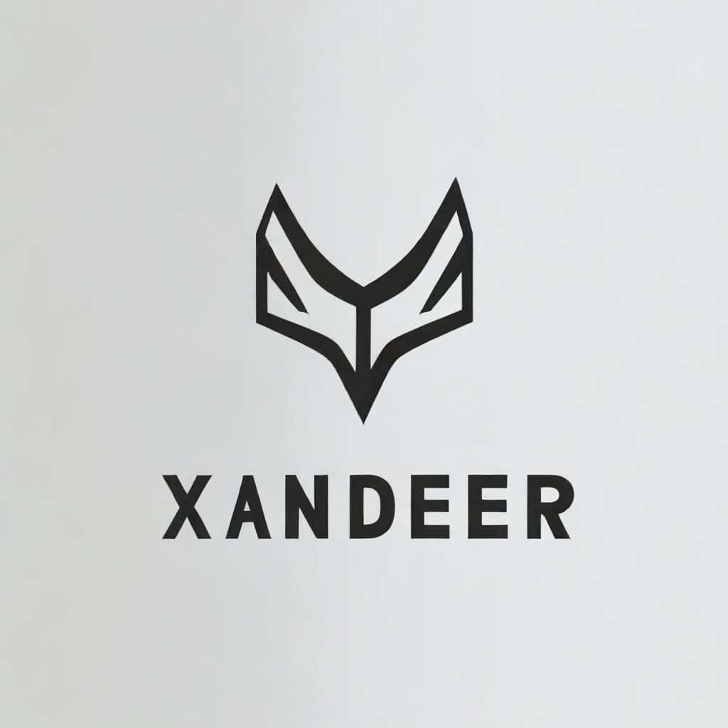 Create an image featuring a T-shirt brand logo with the text 'XANDER'