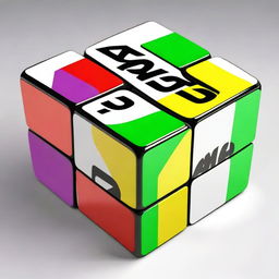 A Rubik's cube with the text 'avg sub 20' written next to it