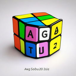 A Rubik's cube with the text 'avg sub 20' written next to it