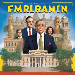 Create a detailed and vibrant image depicting the story of the richest president in Latin America