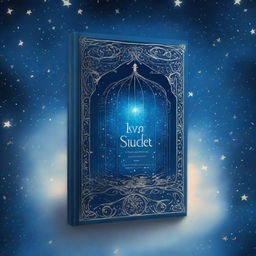 A blue starry book cover featuring stars caged within a delicate, ornate cage